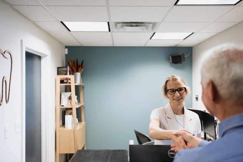 Patient receiving same-day crown at 207 Dental in Auburn, ME